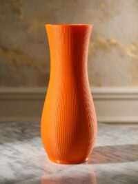 Декоративная ваза «Рифлёный силуэт» (оранжевая)